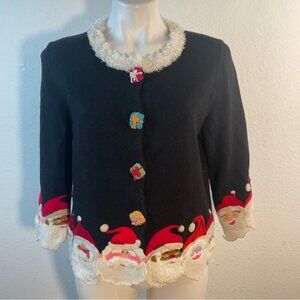 Michael Simon Vintage 2001 Santa Claus Christmas Cardigan Sweater – Size Small